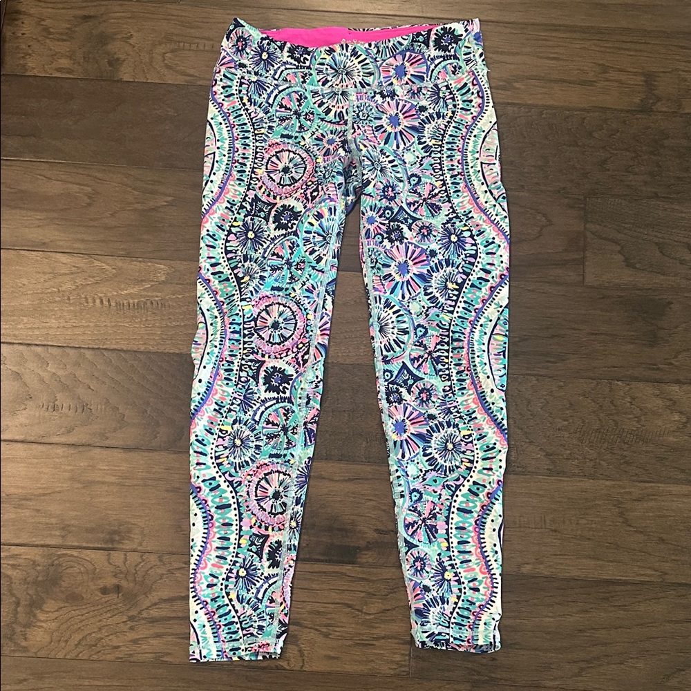 Lilly Pulitzer Luxletic Multi In The Swim Engineered Legging Sz M